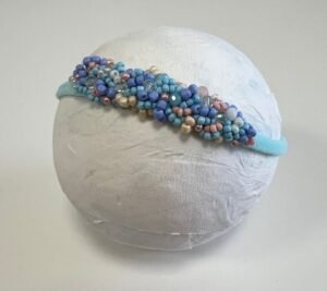 DIADEMAS NEWBORN AZUL TURQUESA, ROSA Y BEIGE