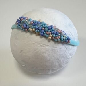 DIADEMAS NEWBORN AZUL TURQUESA, ROSA Y BEIGE