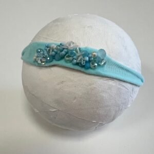 DIADEMAS NEWBORN TURQUESA Y CRISTAL